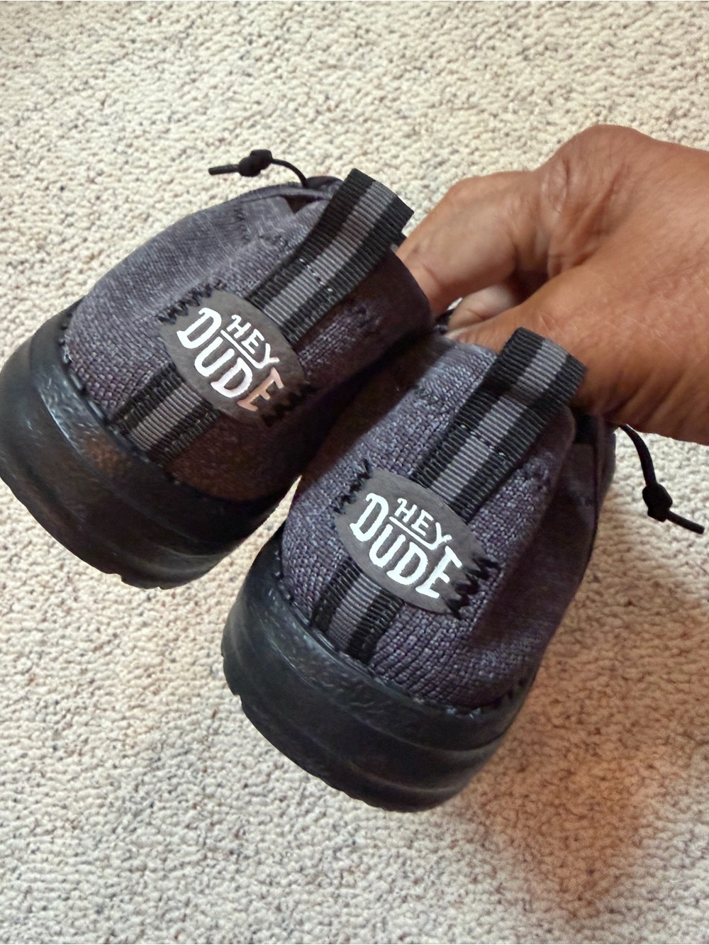 Hey Dude Women’s Wally Knit Casual Shoes - Charcoal Gray LIKE NEW Sz 8 - Picture 3 of 6